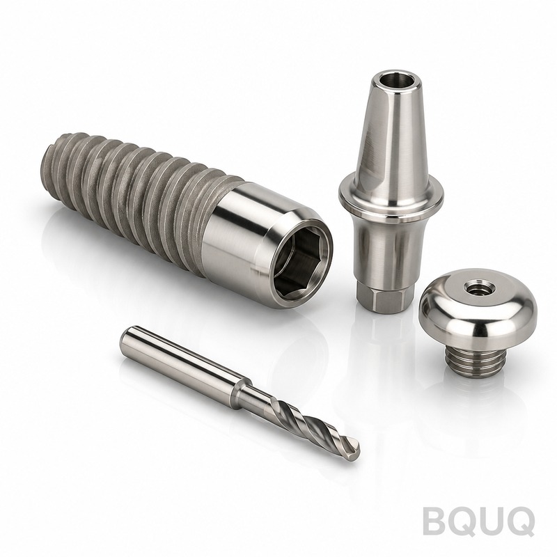 CNC İşlenmiş Dental İmplant Parçaları | BQUQ Hassa