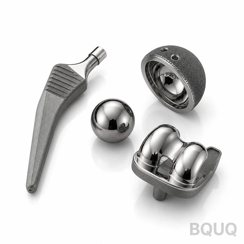 BQUQ CNC İşlenmiş Protez Eklem Bileşenleri – 5 µm 