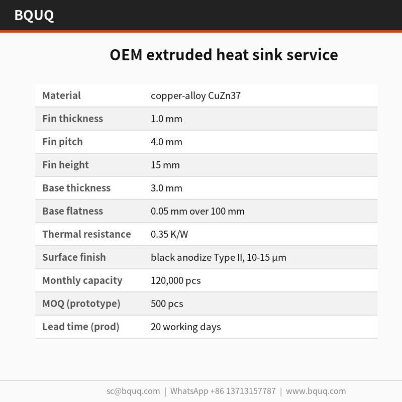 OEM ekstrüzyonlu soğutucu hizmeti