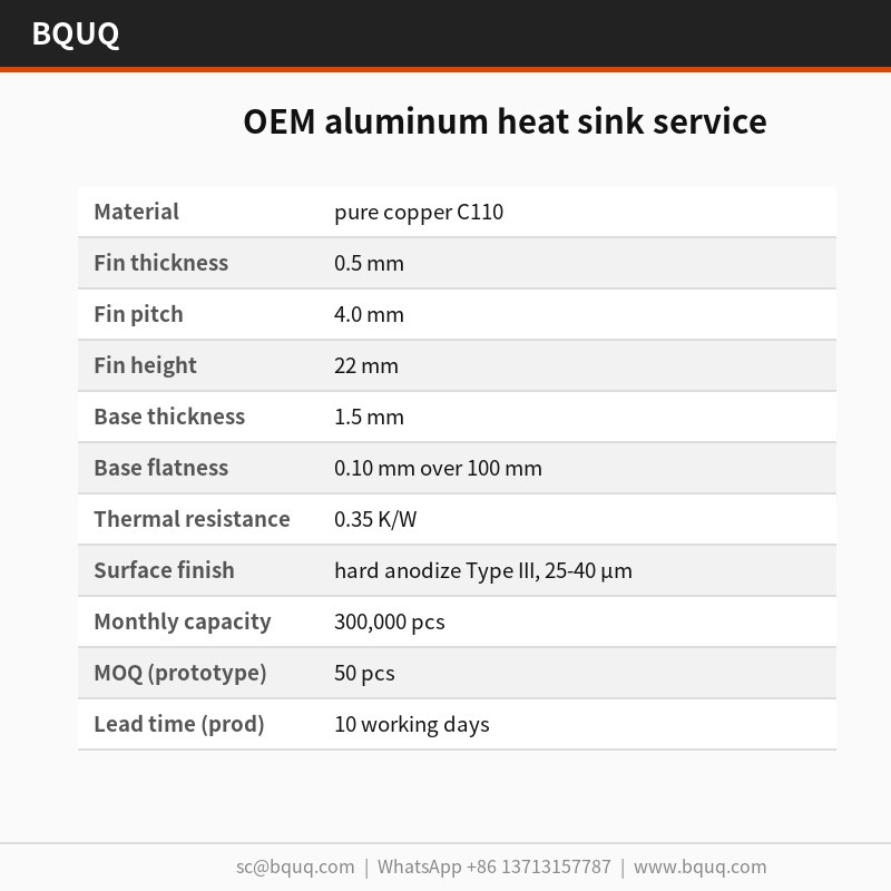 OEM alüminyum soğutucu hizmeti