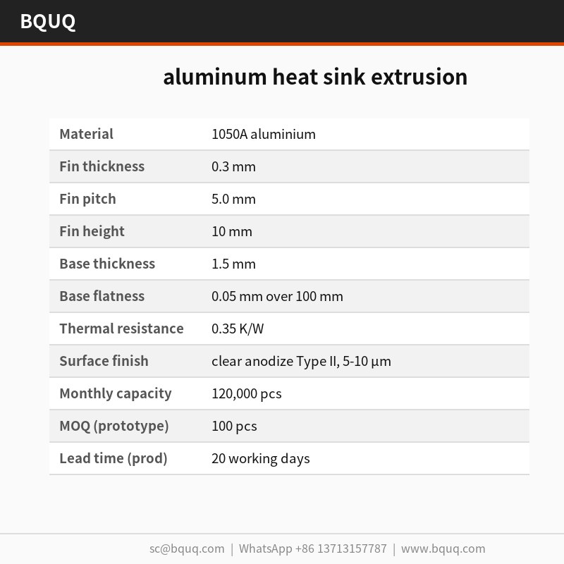 alüminyum ısı emici ekstrüzyon